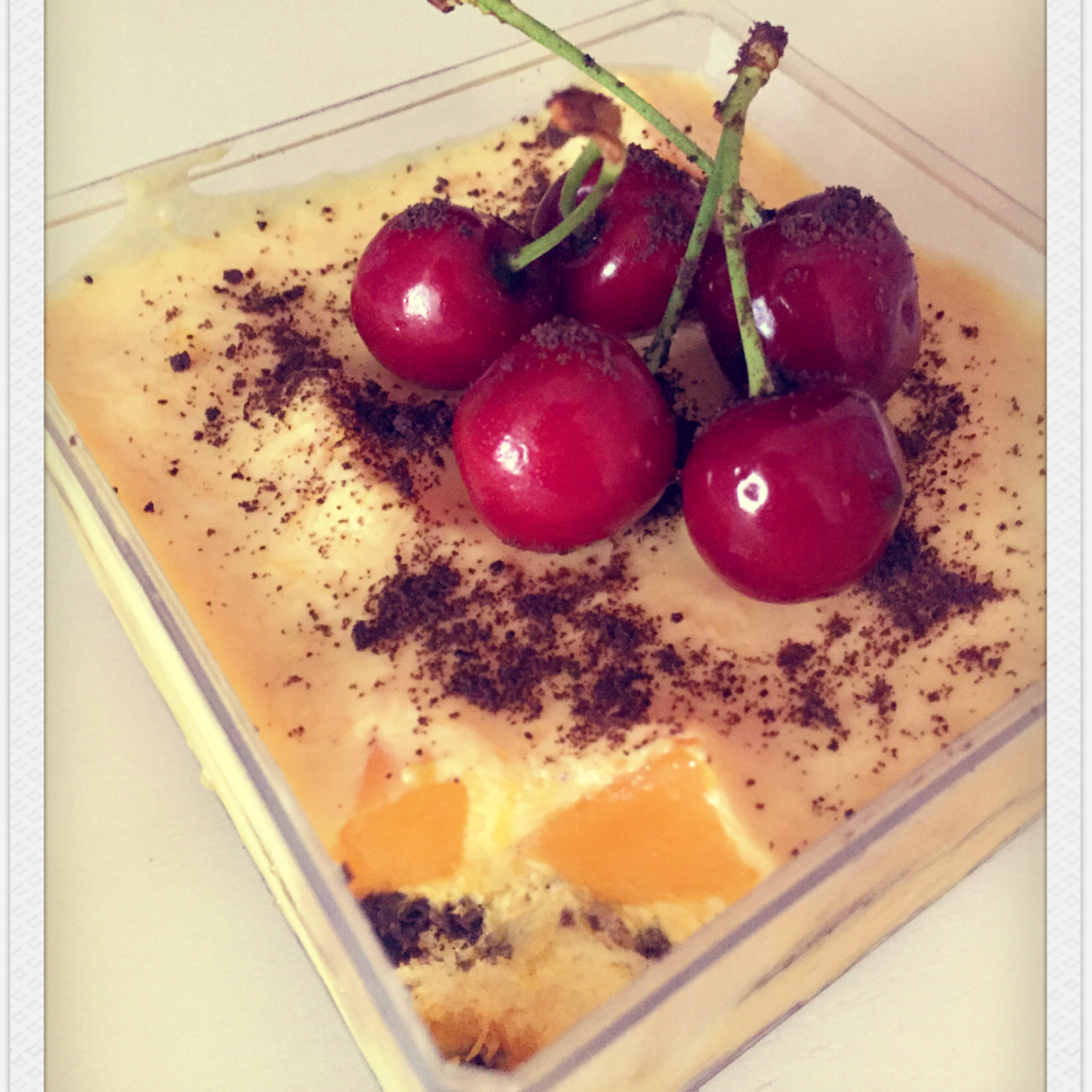 料超足的芒果慕斯蛋糕