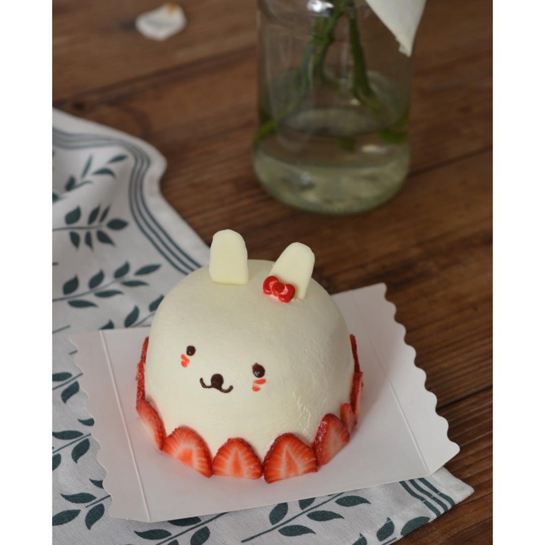 马蹄莲diy甜品做的可爱小动物蛋糕