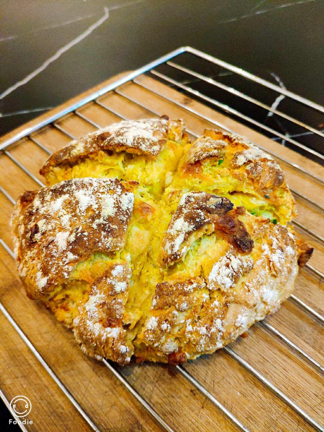 菠菜南瓜奶酪丹波面包丨健康·烘焙