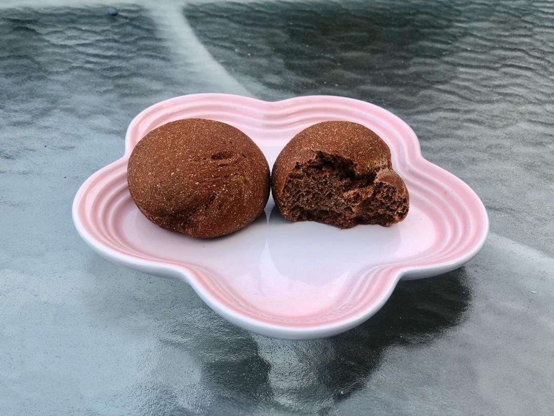 柔软可可香蕉全麦面包 无油高纤维50%全麦50%香蕉 直接法