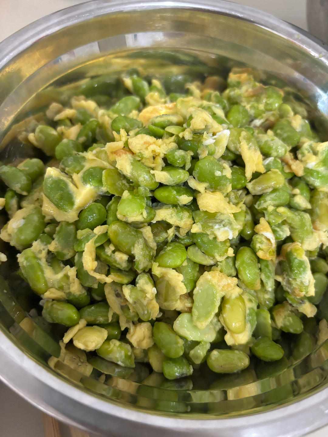 毛豆炒鸡蛋