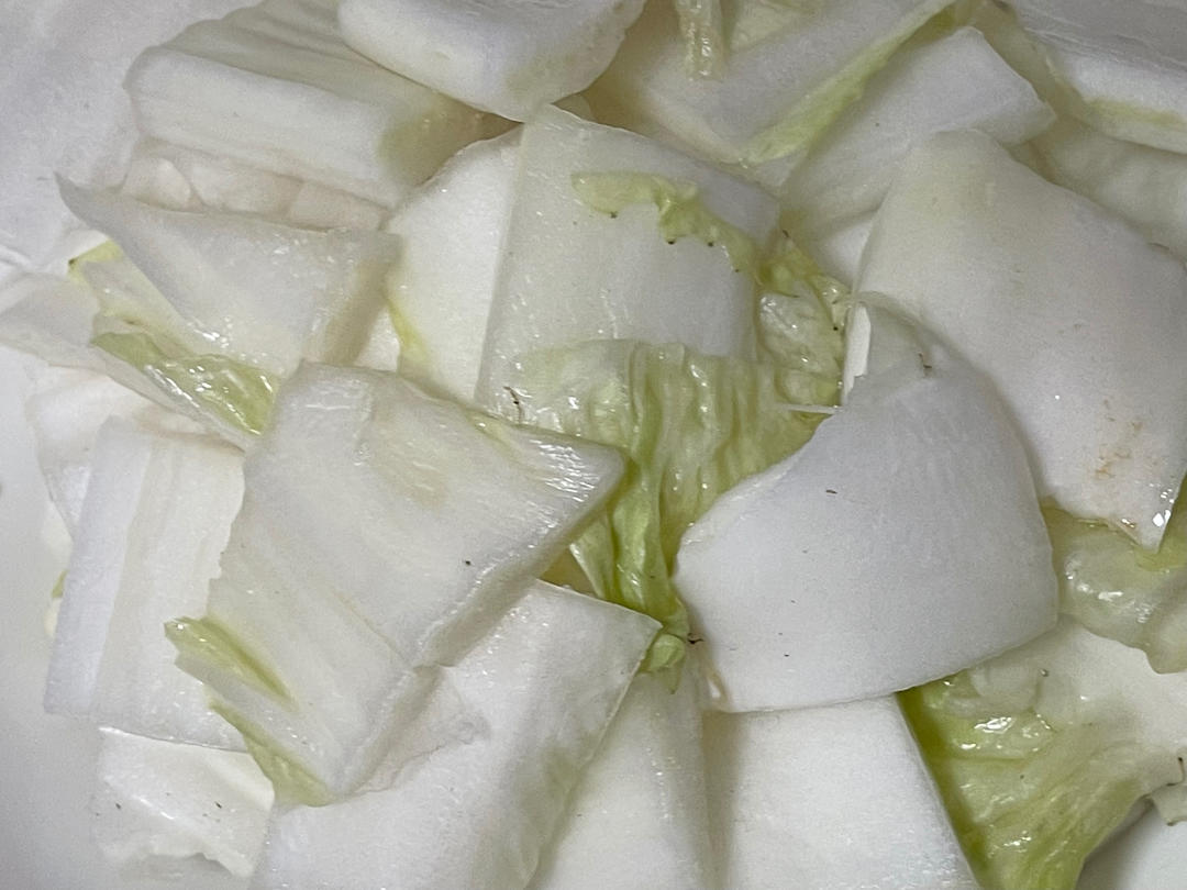 冻豆腐粉条熬白菜的做法 步骤3