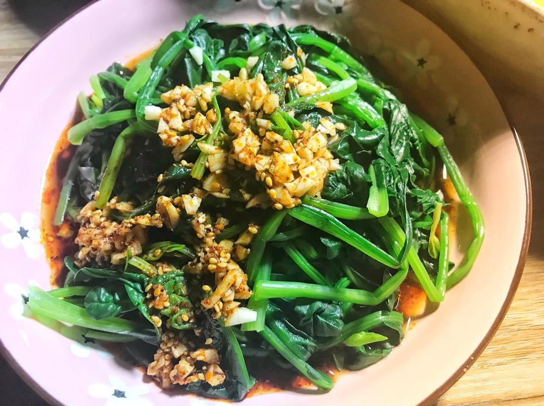 l继续努力做的凉拌菠菜