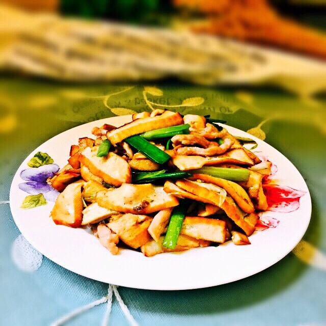 jane-yy做的青蒜豆干炒肉丝