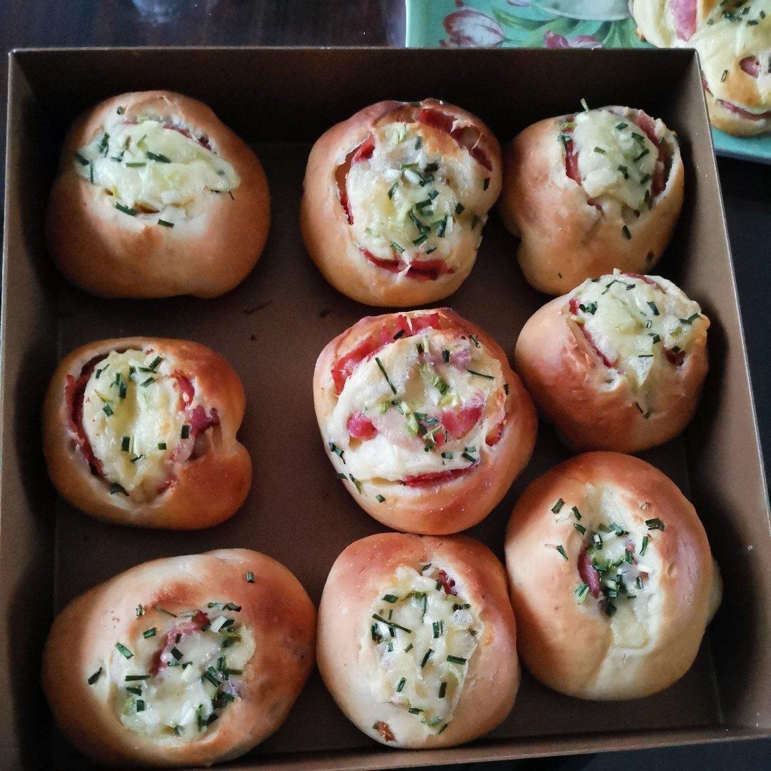 深受家人喜爱的松软面包——做法简单的汤种培根香葱面包