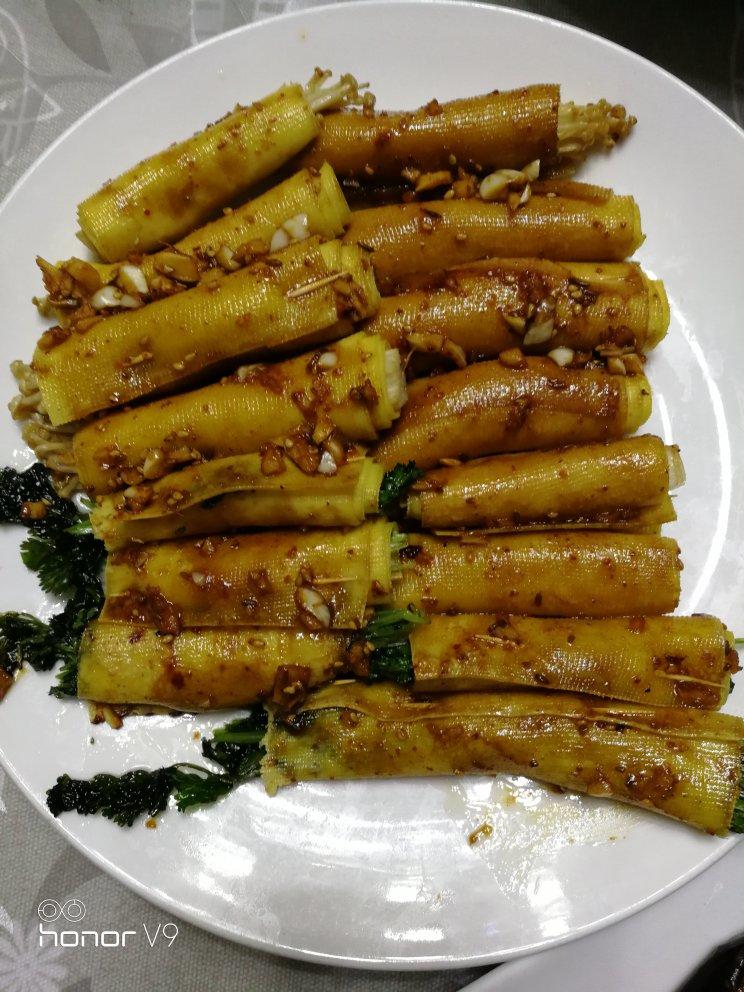 豆腐皮烤菜卷