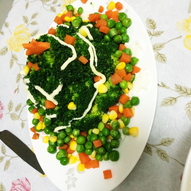 西兰花圣诞树沙拉