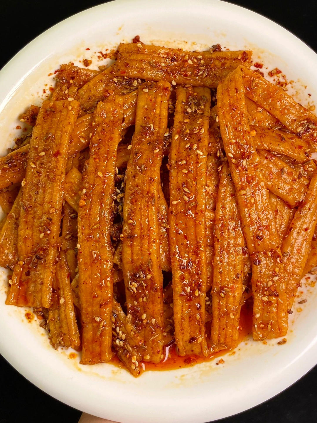 剩米饭做的辣条