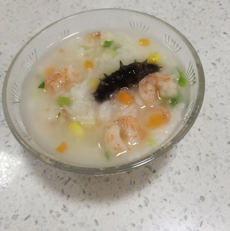 海参虾仁干贝粥