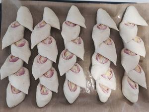 低糖无油 麦穗培根面包 日本料理学校配方的做法 步骤10