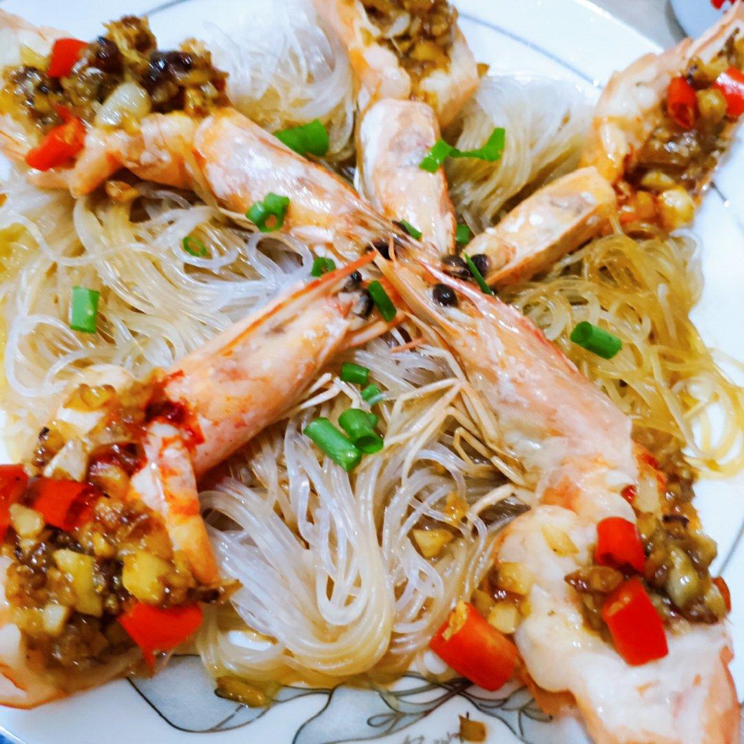 花开富贵虾（蒜蓉粉丝开背虾），超详细图文步骤！