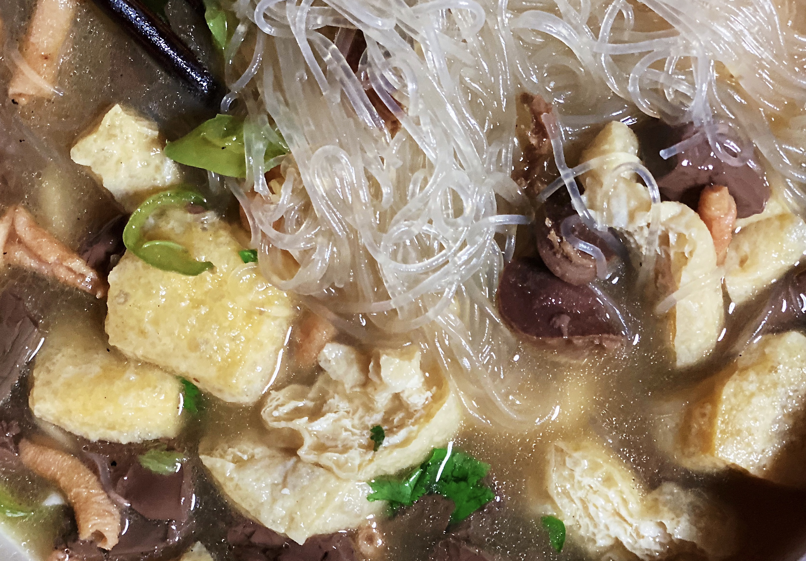 鸭杂豆腐粉丝汤(鸭血、鸭肠、鸭胗、油豆腐)的做法 步骤9