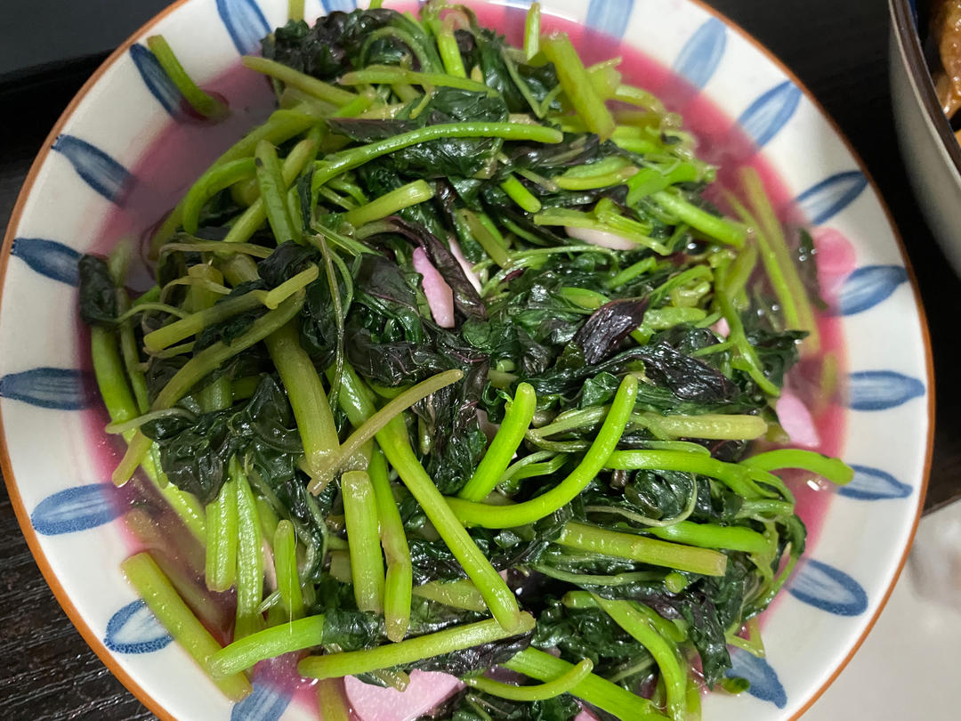 蒜茸炒红苋菜