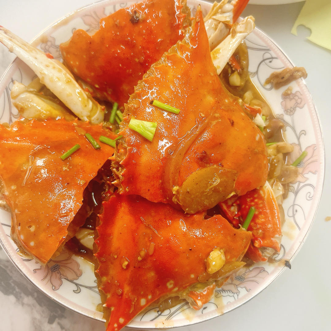葱姜炒梭子蟹（very easy）