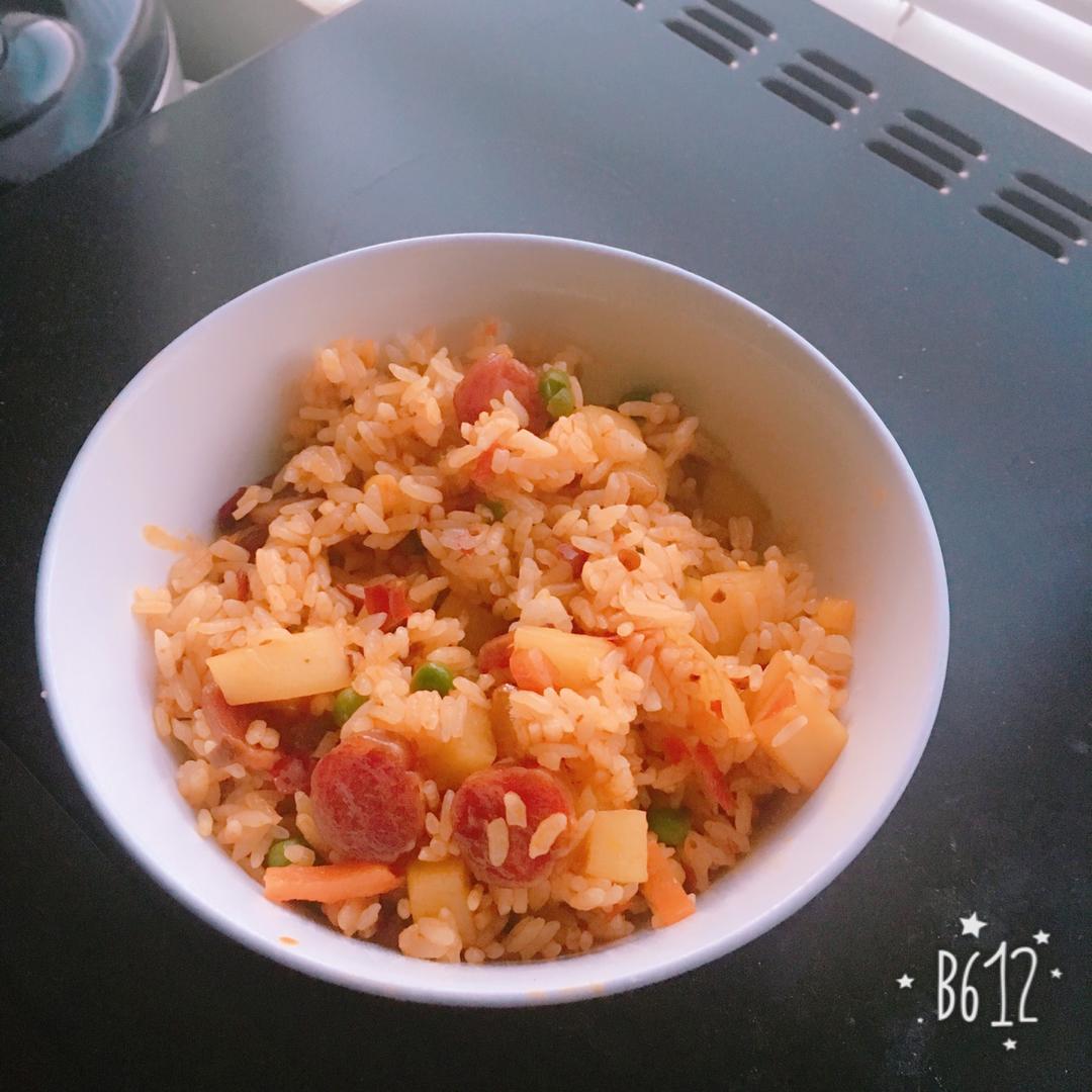爆好吃的无敌腊肠炒饭