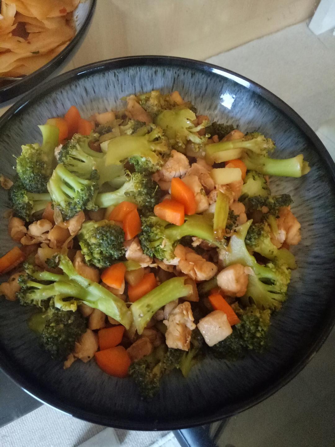 三色鸡丁（西兰花玉米胡萝卜版）