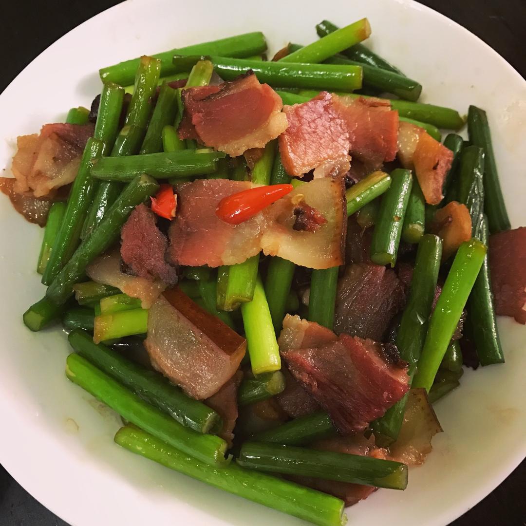 蒜苔炒腊肉