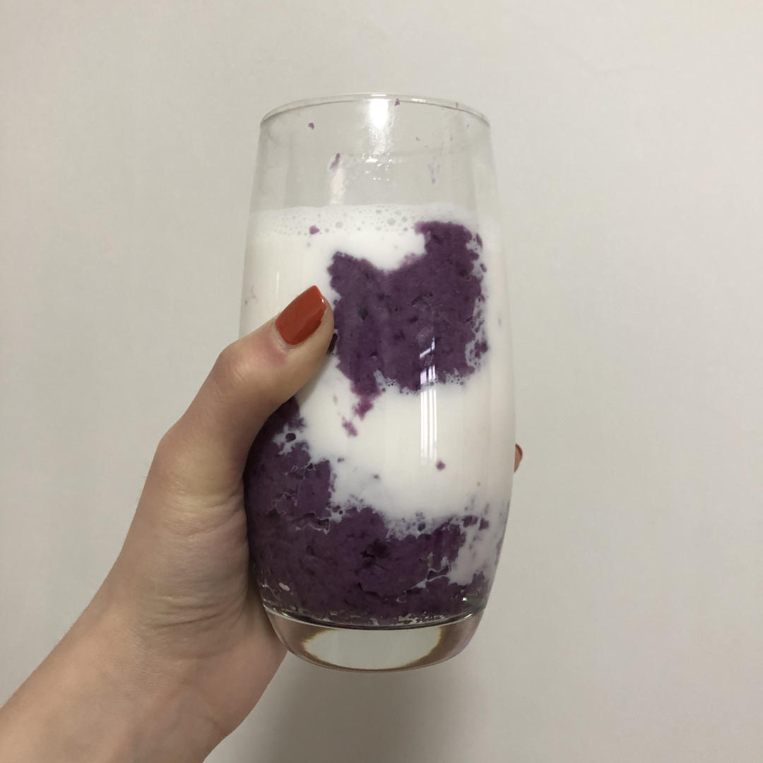 增肌减脂早餐—芋泥牛奶