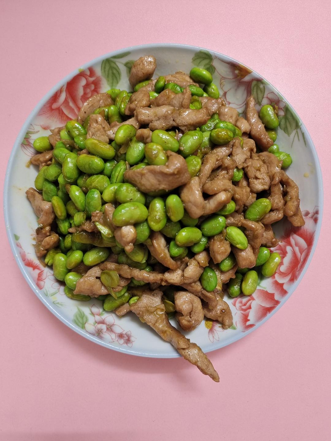毛豆米炒肉丝