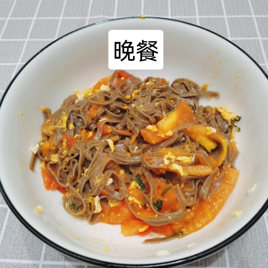 减脂餐 番茄鸡蛋荞麦面