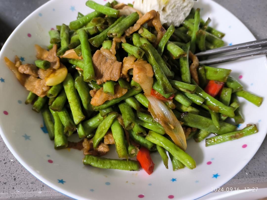 豆角炒肉丝