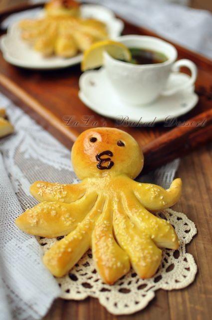 可爱章鱼哥面包的做法