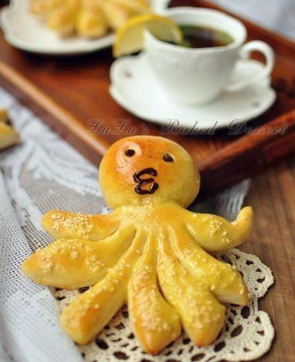 可爱章鱼哥面包
