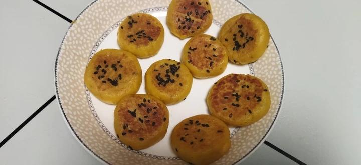 红薯糯米芝麻饼