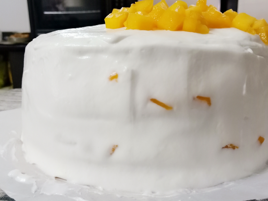 自制淡奶油蛋糕              ♥附：8寸戚风蛋糕方子的做法 步骤21