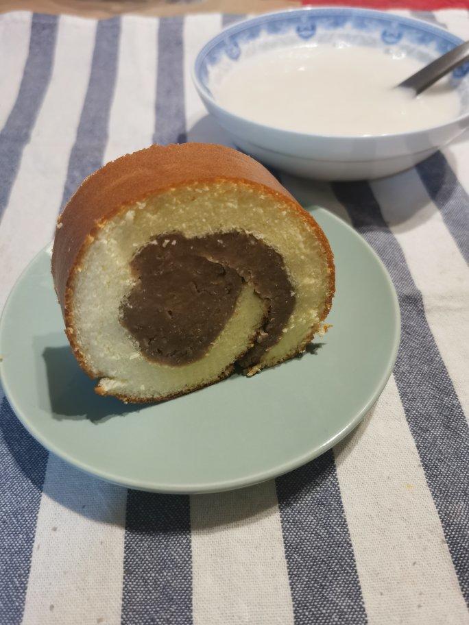 熬乐多小美锅无油无奶陈皮红豆泥蛋糕卷