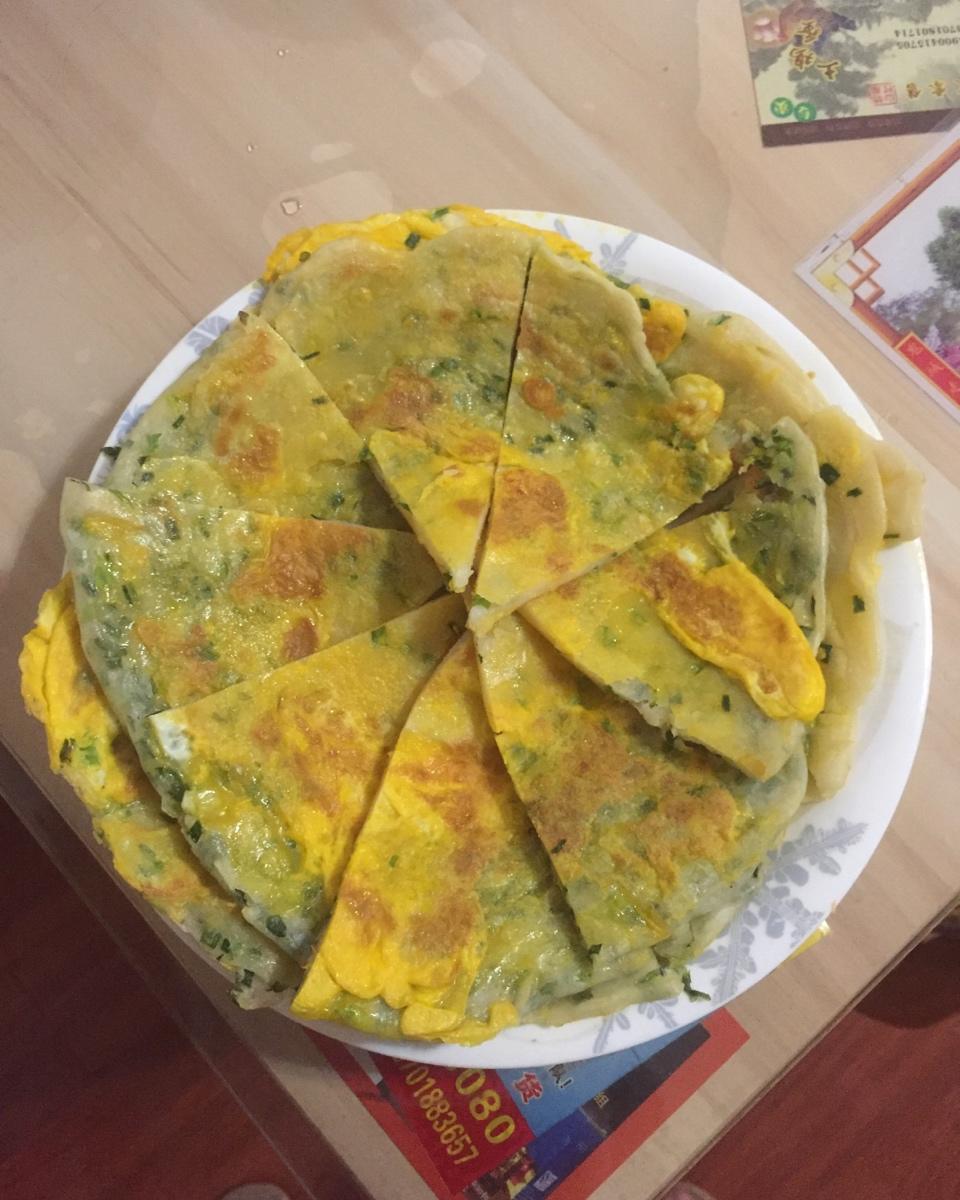 鸡蛋葱花千层饼
