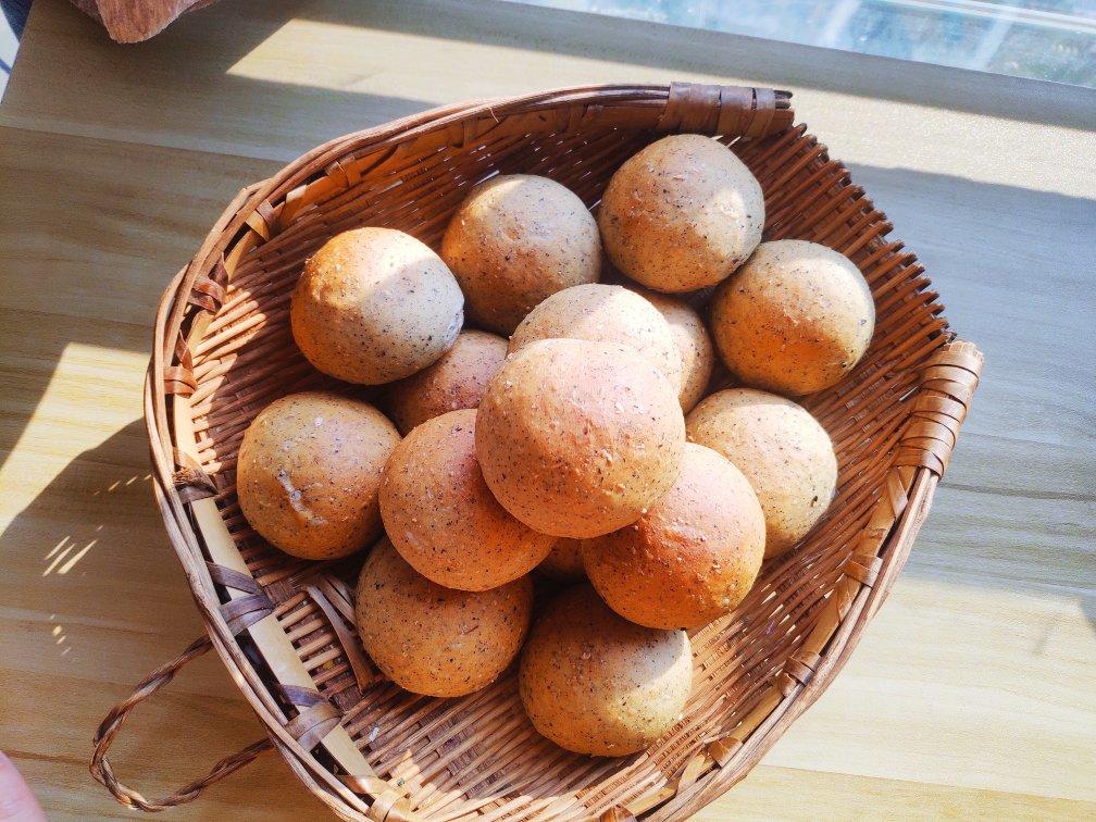 全麦黑芝麻小餐包㊙️低卡减脂，营养美味