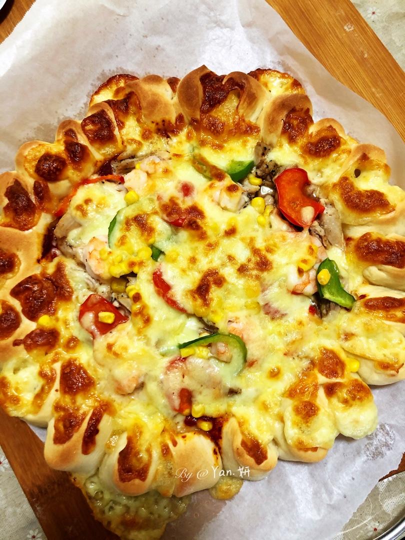 芝心鸡肉虾仁披萨