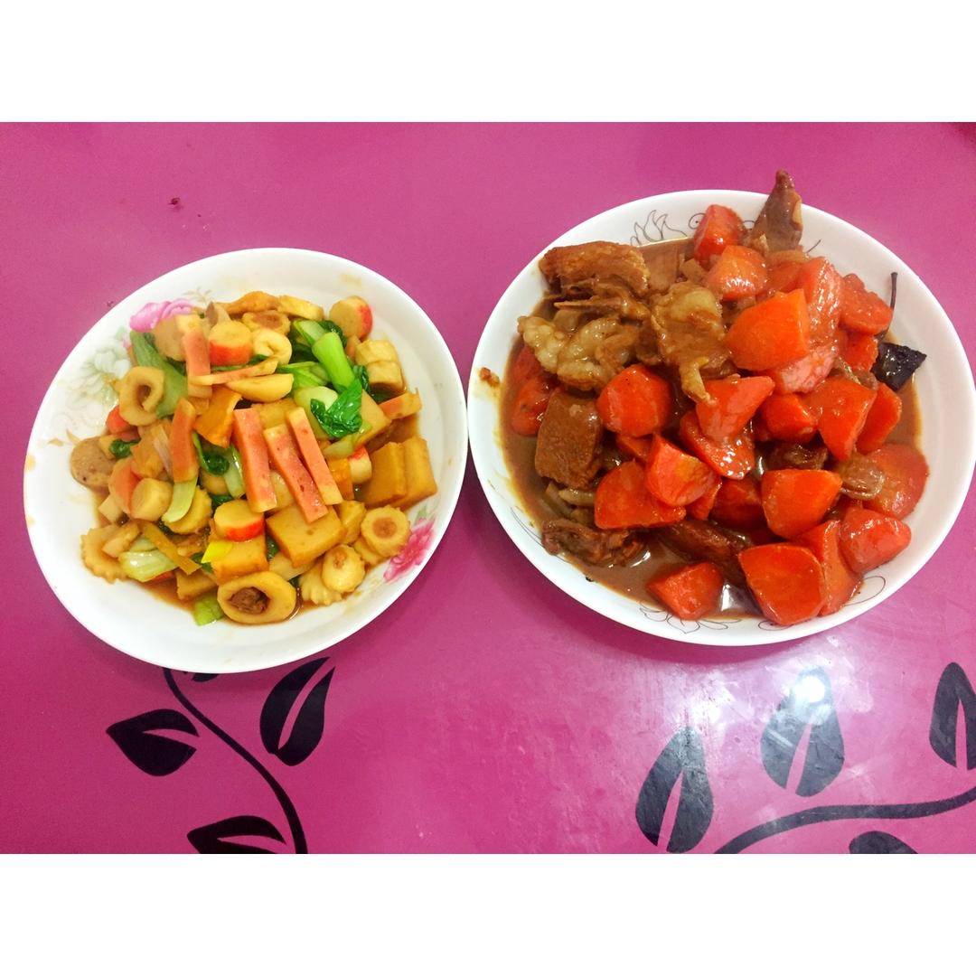 红焖羊肉炖胡萝卜