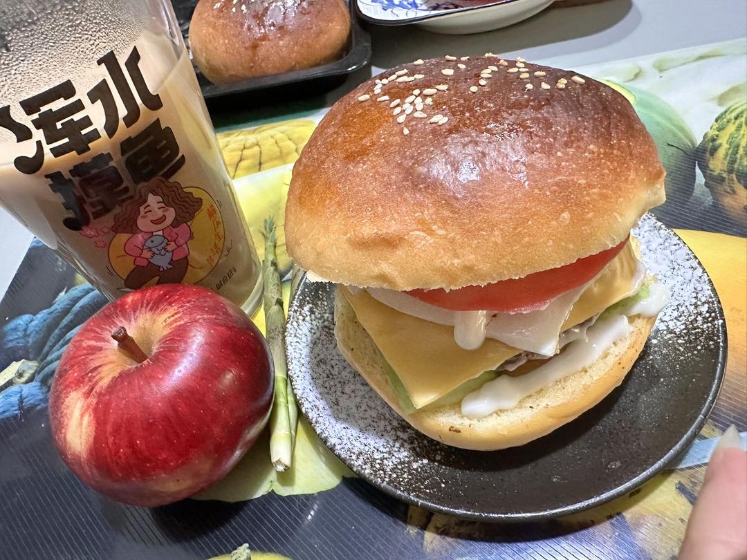 最正宗的美式汉堡胚配方，媲美汉堡王（汤种法）