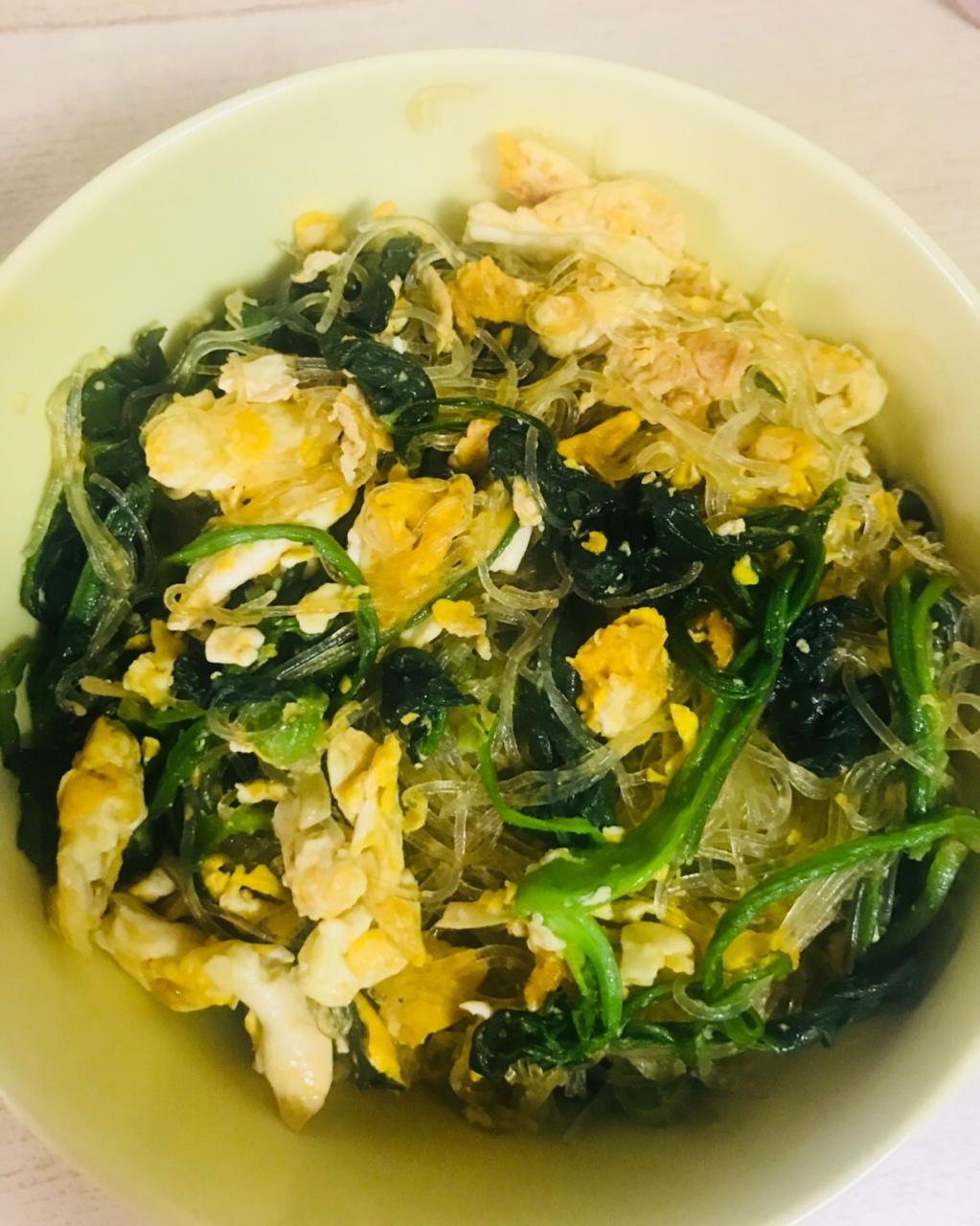 菠菜鸡蛋粉丝