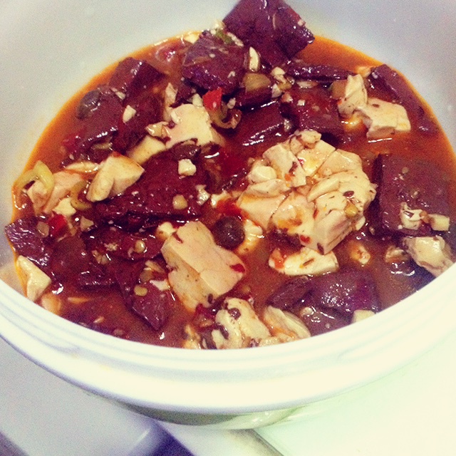 麻辣猪血烧豆腐