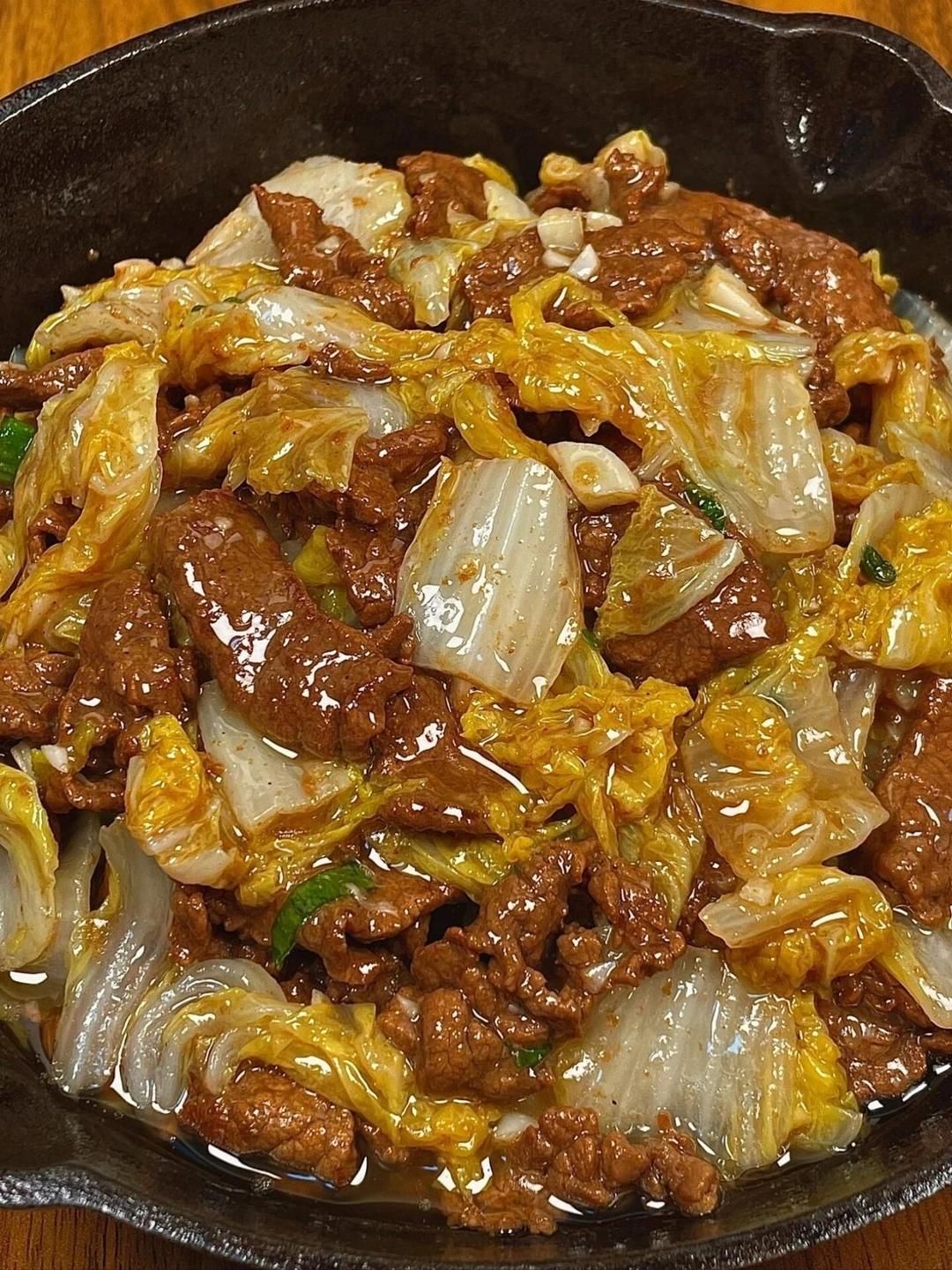 娃娃菜炒牛肉