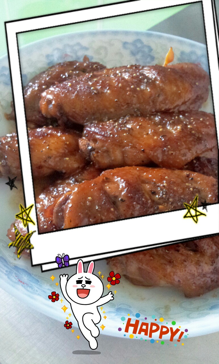 浓香黑椒鸡翅