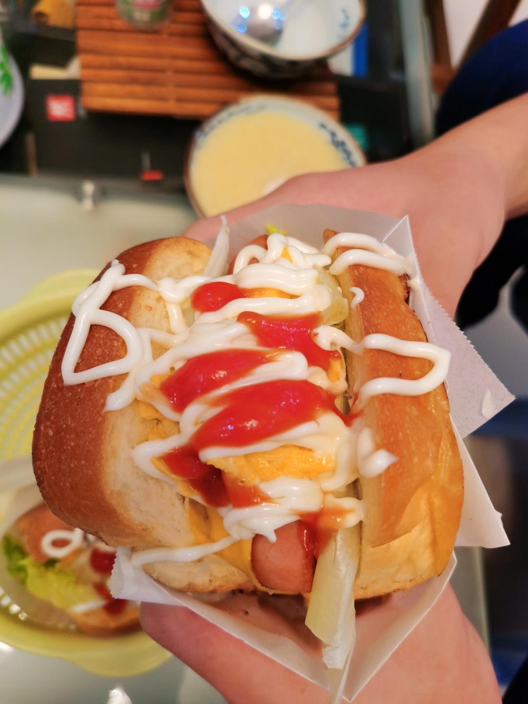 韩国街头超火的网红厚蛋烧三明治🥪