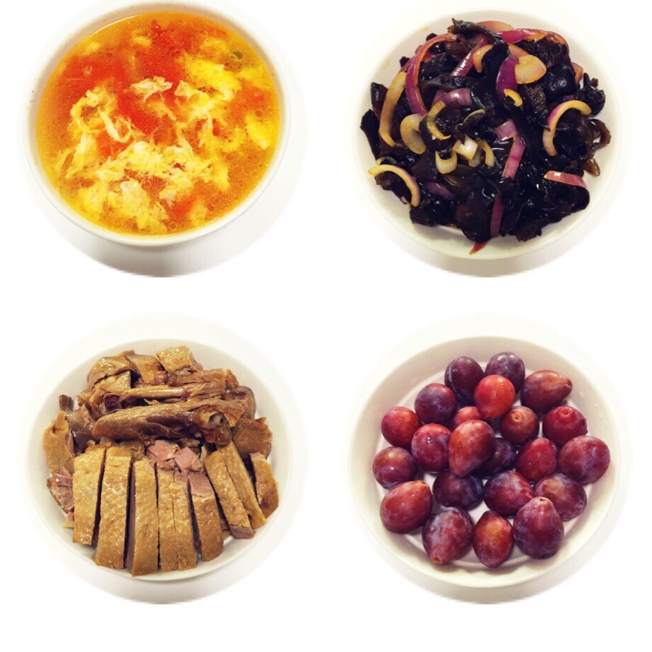 译家三口（烧鹅、木耳拌洋葱、番茄蛋汤）20160908