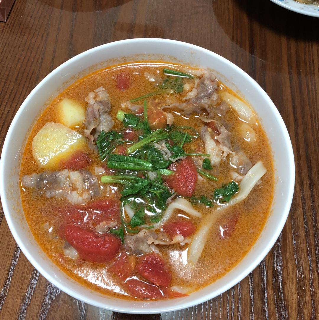 番茄土豆肥牛锅