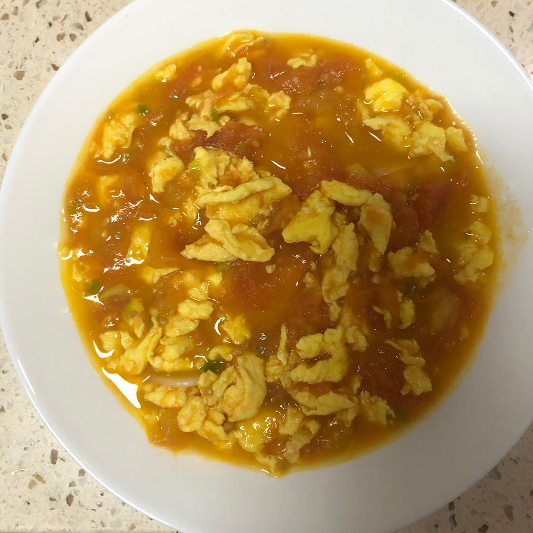 番茄炒鸡蛋（超浓的番茄味）