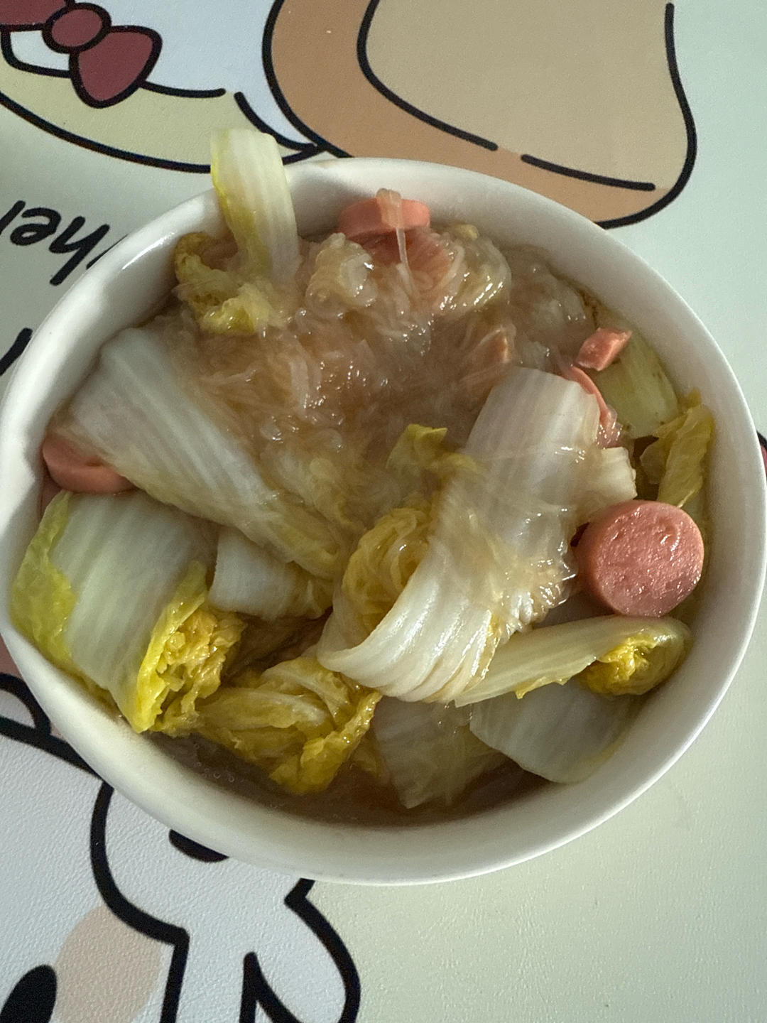 超简单家常菜-鲜美娃娃菜粉丝汤