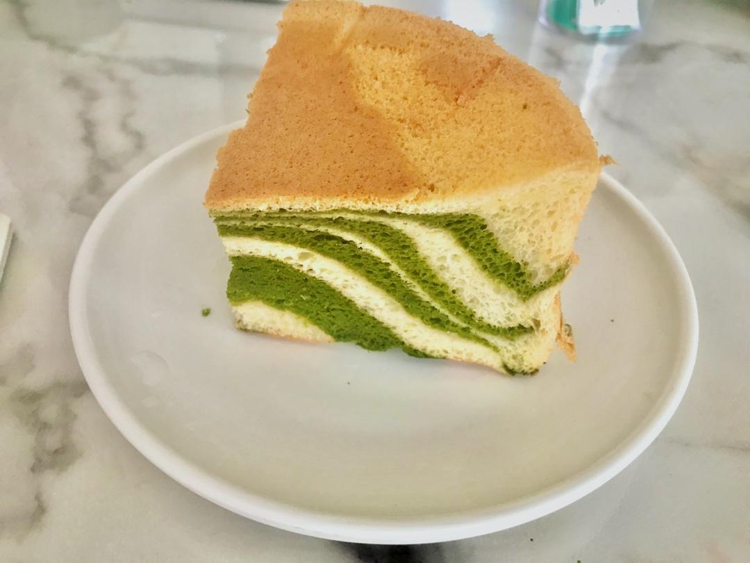 六寸抹茶戚风蛋糕胚，不回缩不塌陷