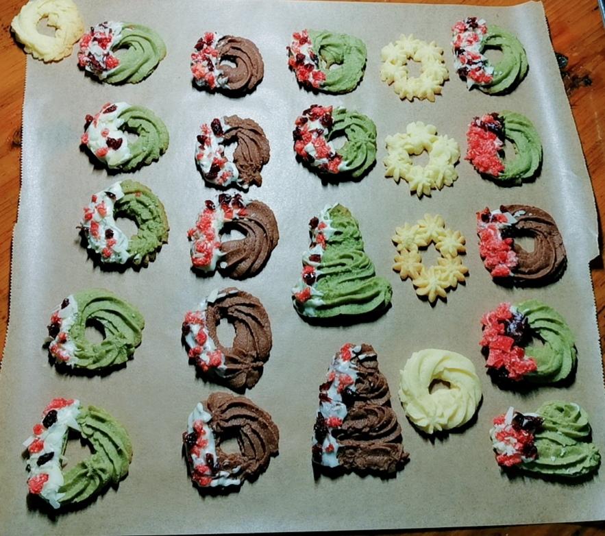 可爱到爆炸💥圣诞黄油曲奇❗️巨好吃❗️