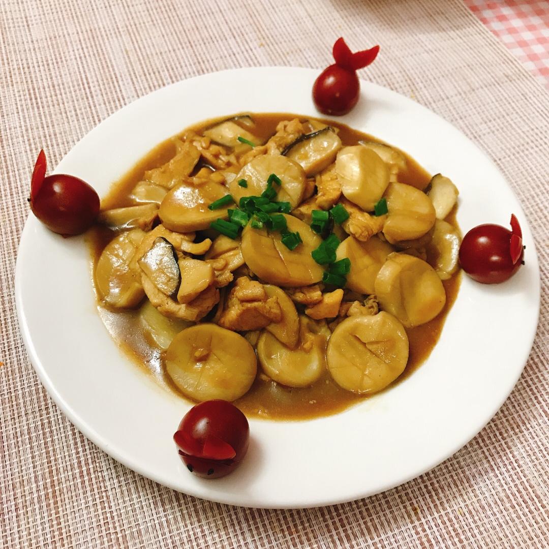 杏鲍菇焖鸡胸肉