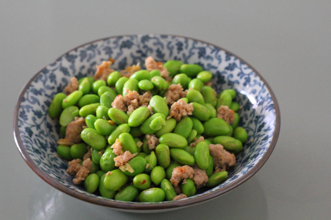 家常菜肉沫毛豆