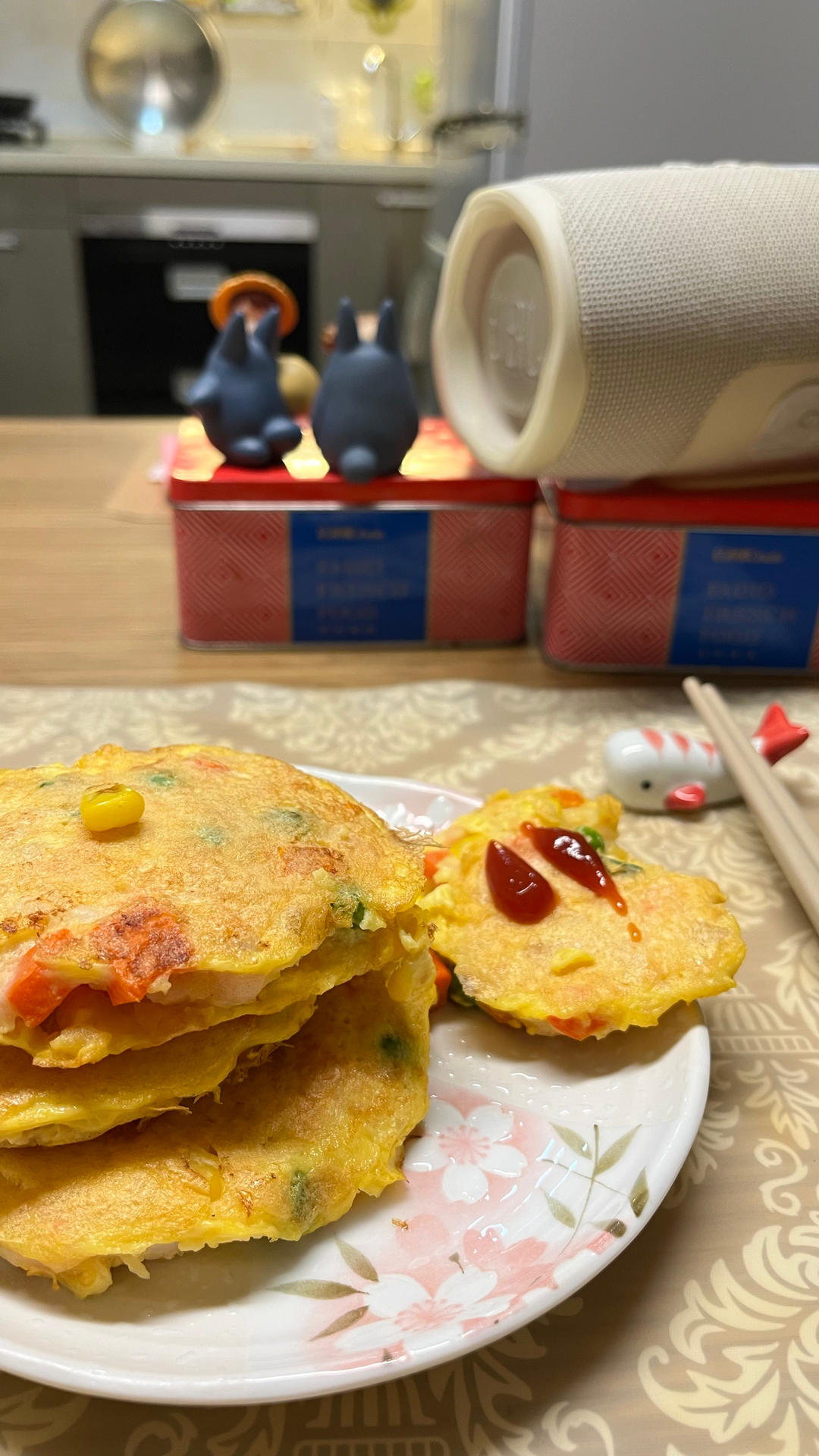 【女儿极力推荐】虾饼颗粒感玉米粒胡萝卜丁早餐搭档满口虾肉健身减脂蛋白质