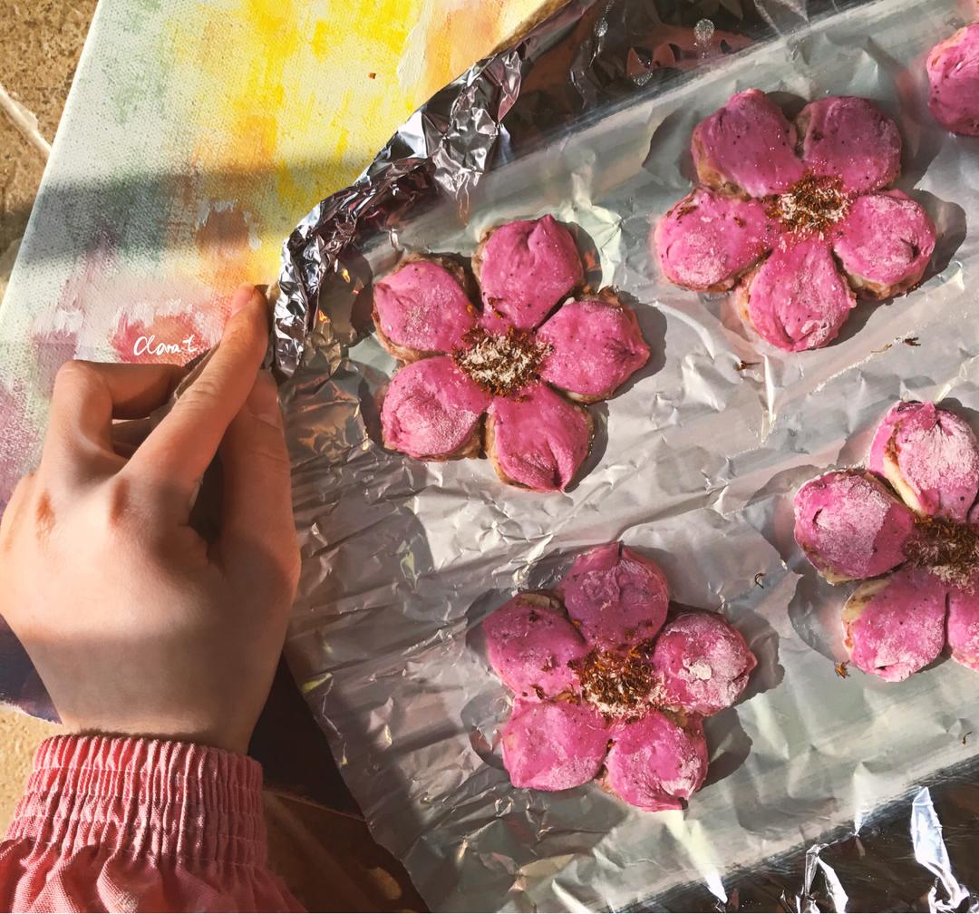 「桂花白芸豆樱包」纯素|健康甜点